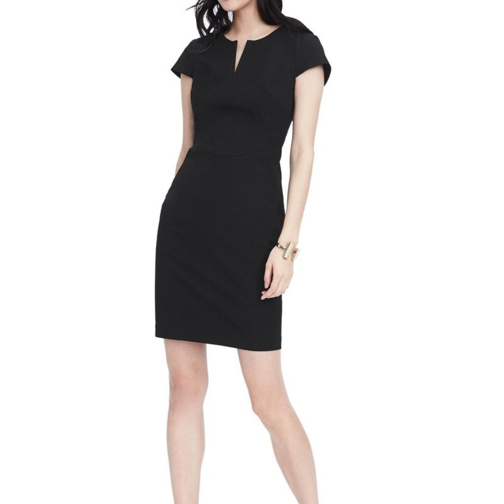 Banana Republic Petite Bi-Stretch Angled Seam Dress